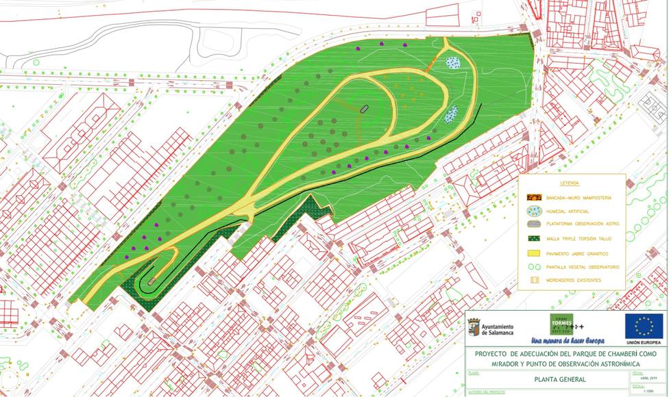 Plano del futuro Parque de Chamberí