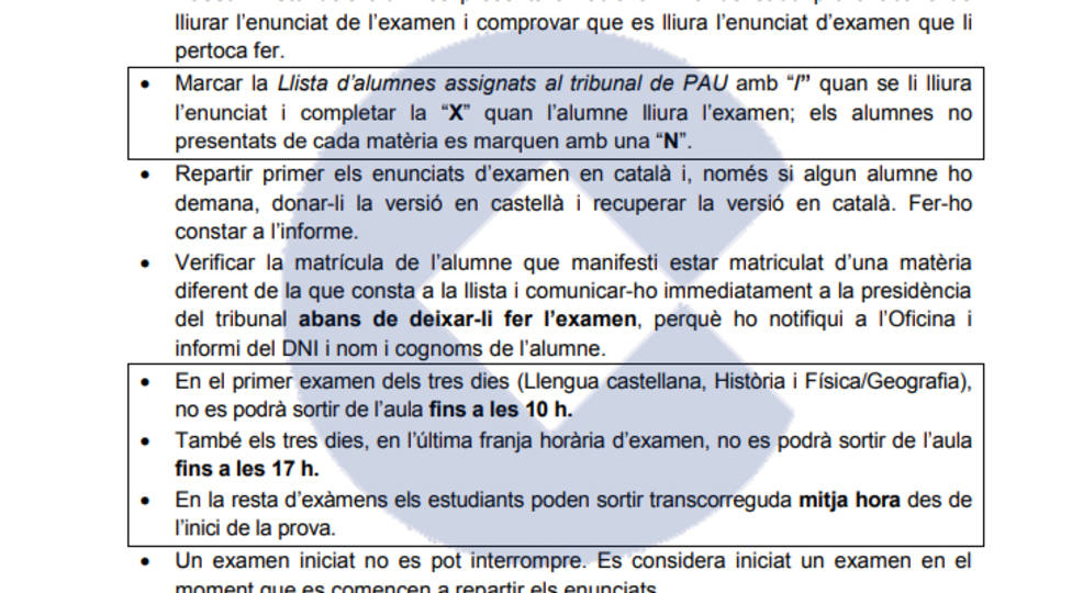 Denuncian que pedir el examen de selectividad en castellano es “una incidencia” en Cataluña