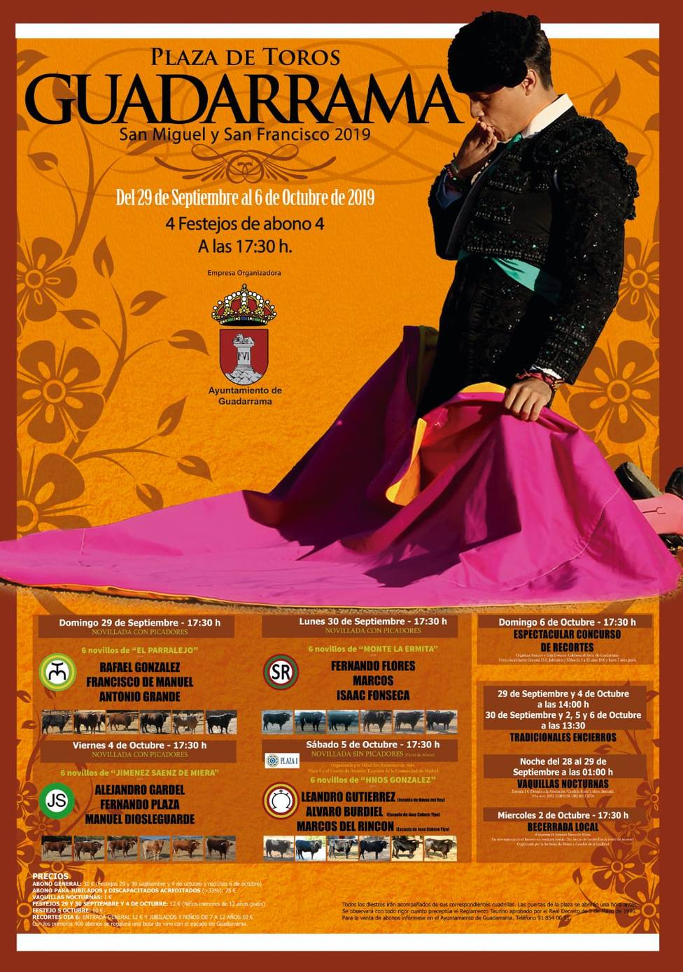 Cartel de la Feria Taurina 2019 de Guadarrama