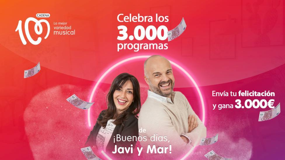 Buenos días Javi y Mar regalará 3.000 euros por sus 3.000 programas