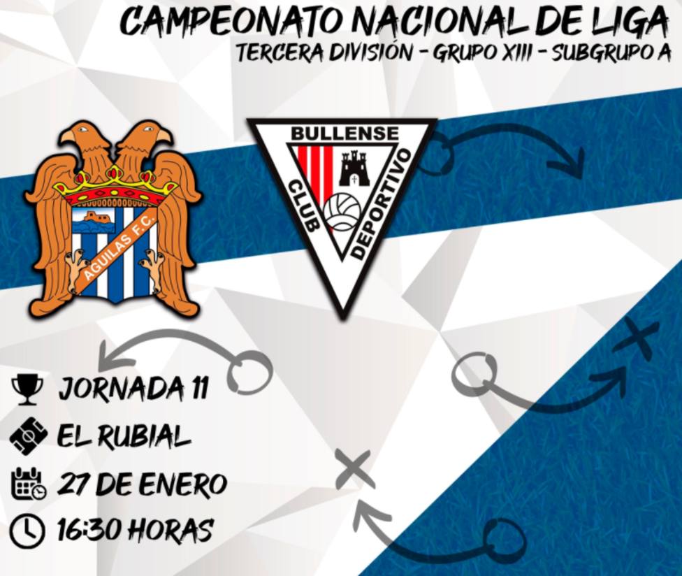 Águilas FC - Bullense, miércoles 16.30 horas