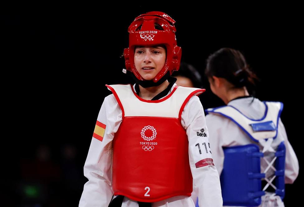 Adriana Cerezo tras ganar la plata en Taekwondo.
