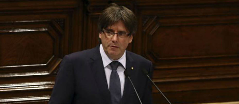 El presidente de la Generalitat, Carles Puigdemont se enfrenta a una moción de confianza. EFE