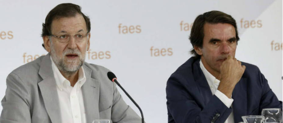 Mariano Rajoy y José María Aznar en la clausura del Campus FAES. EFE