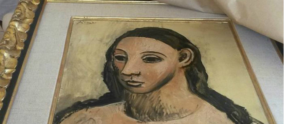 Obra de Picasso, Cabeza de mujer joven requisada por las autoridades. EFE