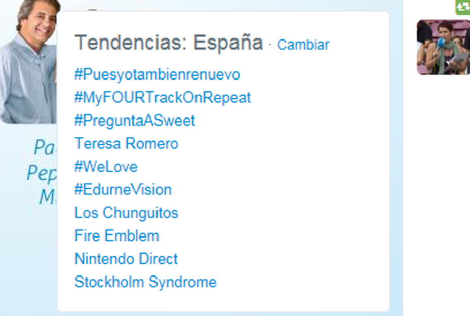 #Puesyotambienrenuevo, primer Trending Topic en España