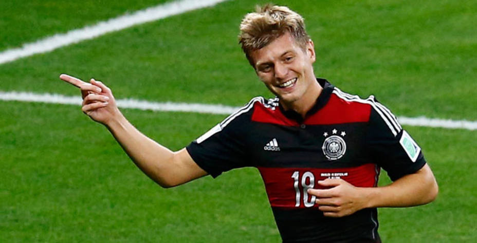 Toni Kroos celebra un gol con Alemania (Reuters)