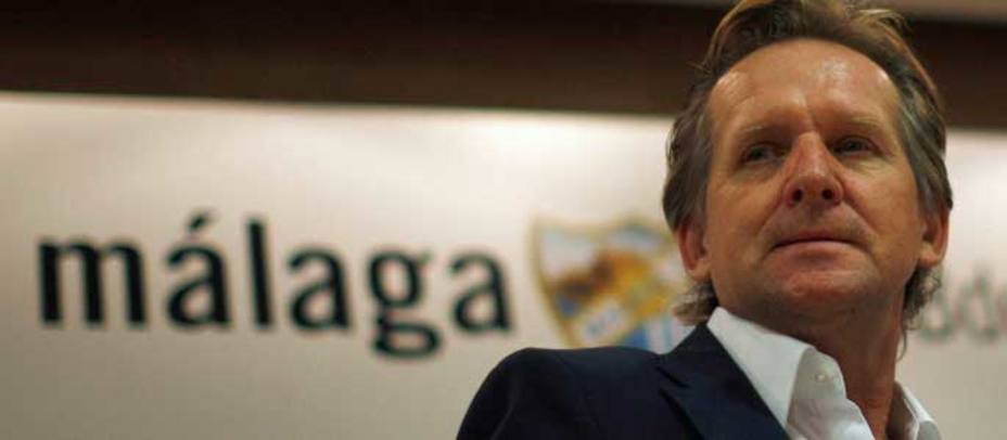 Bernd Schuster, durante su presentación como nuevo técnico del Málaga (Reuters)