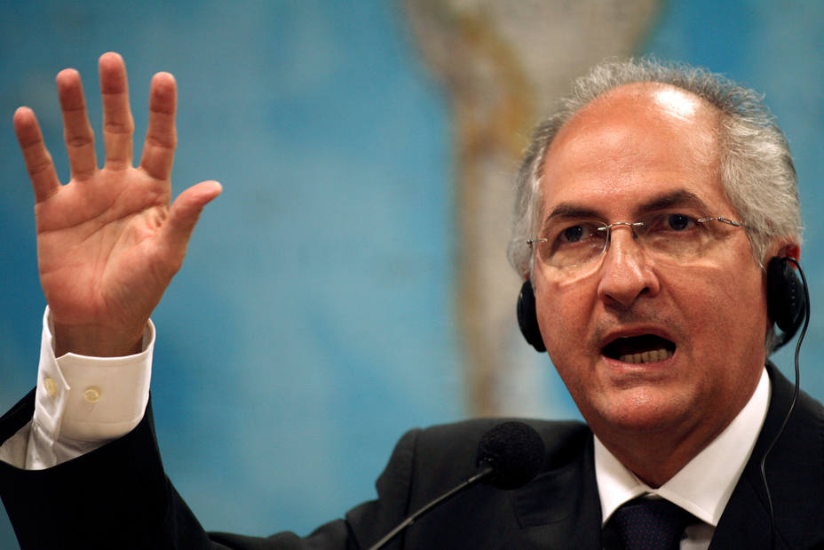 FILE PHOTO: Caracas Mayor Ledezma talks during a hearing at the Brazilian Senate Foreign Relations Commission at the National Congress in Brasilia