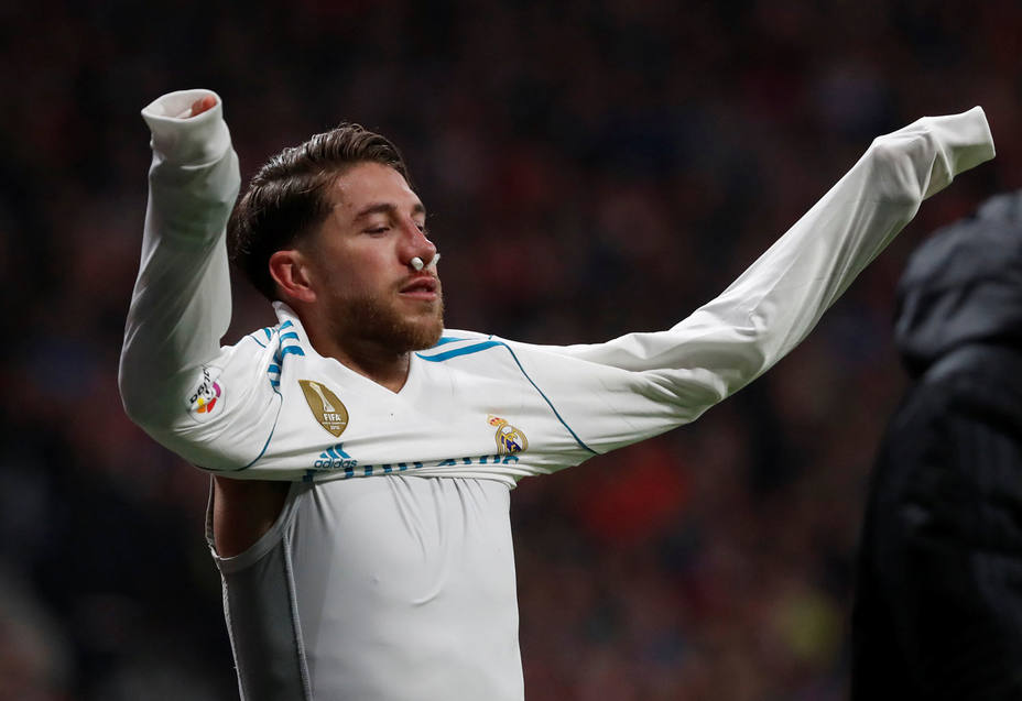 Sergio Ramos, con la nariz rota (Reuters
