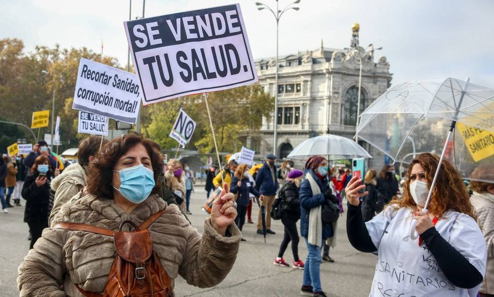 Marea Blanca se moviliza en Madrid contra los recortes en Sanidad