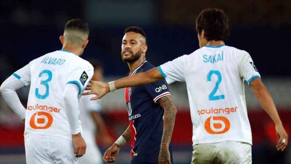 Enfrentamiento entre Neymar y Álvaro en la Ligue 1