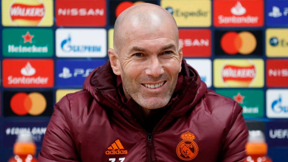 Zinedine Zidane, en la rueda de prensa de este martes, previa al Liverpool - Real Madrid