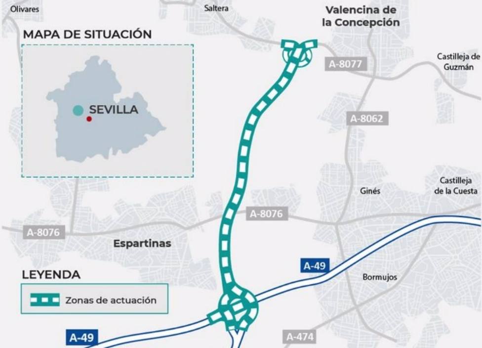 Sevilla.-El Gobierno aprueba el trazado del tramo Espartinas-Valencina de la SE-40 con mÃ¡s de 60 millones de inversiÃ³n