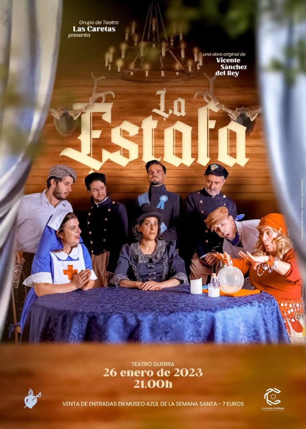 El grupo de teatro ‘Las Caretas’ Paso Azul estrenará su nueva obra, ‘La Estafa