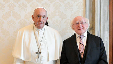 Pope Francis gives audience to Irish President Michael D. Higgins