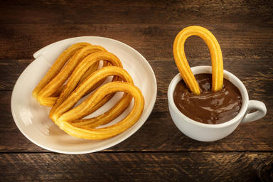 Churro dengan coklat