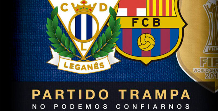Así anuncia el Leganés el encuentro ante el Barcelona (FOTO - @CDLeganes)