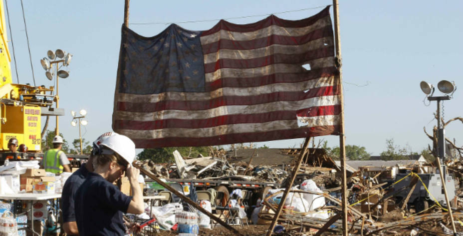 Los restos de la tragedia de Oklahoma. REUTERS