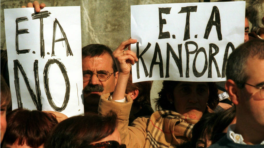 Imagen de archivo de una concentración en contra de ETA