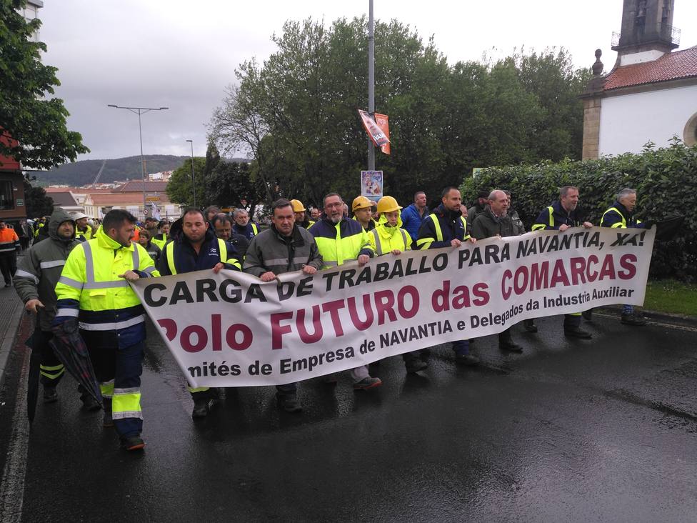 Foto de archivo de una manifestación de los trabajadores de Navantia por Ferrol