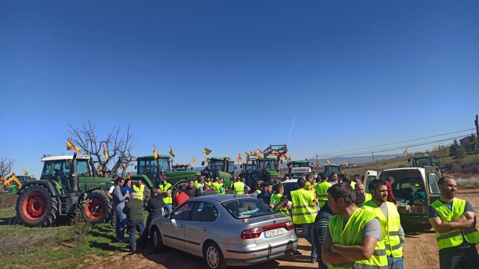 Tractorada convocada hoy en Soria por Asaja, UPA y COAG a la que han asistido más de 400 vehículos