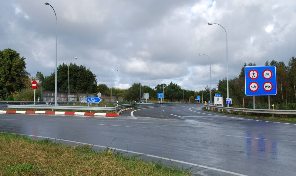 Intersección de acceso a la Autovía Ferrol-Vilalba