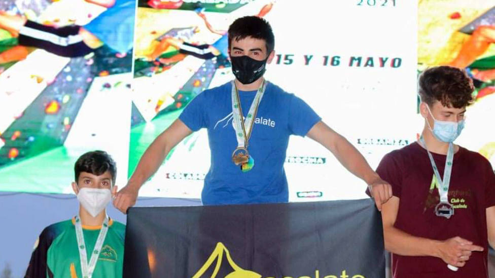 El cadete motrileño Ignacio Sánchez se proclamó subcampeón de Andalucía de escalada