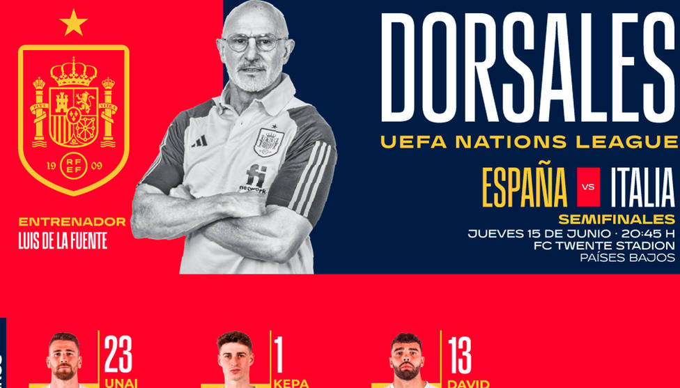 Dorsales selección española 2023