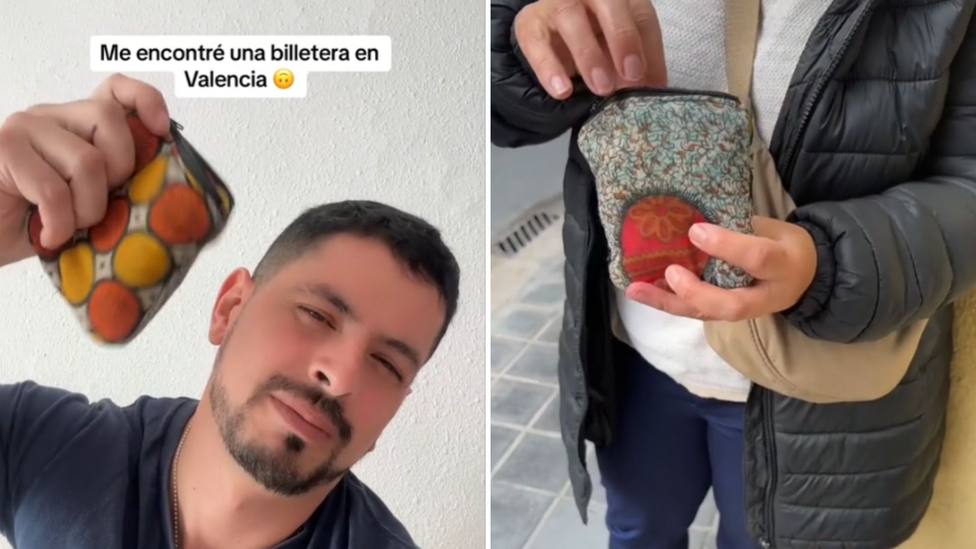 El colombiano que se encontró la cartera y el momento en el que se la devuelve a la dueña