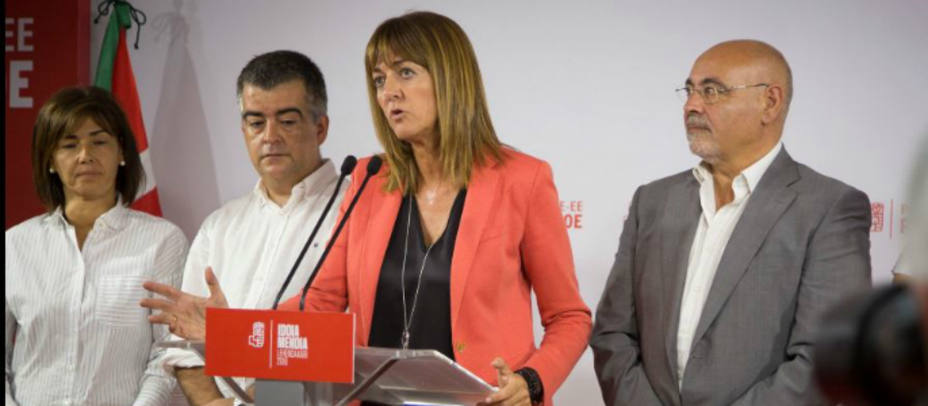 Iodia Mendía, candidata del PSE, durante su comparecencia.