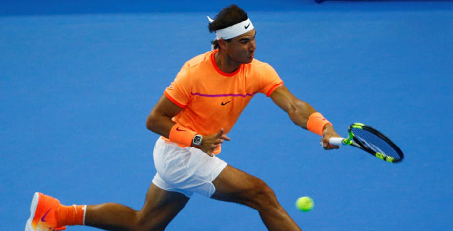 Rafa Nadal buscará ante Dimitrov las semifinales en Pekín. Reuters.