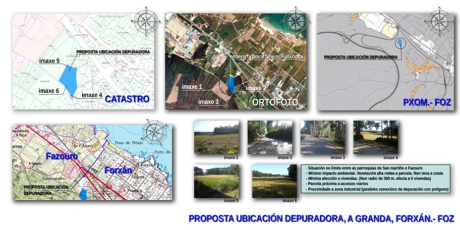La nueva depuradora de aguas residuales puede ir en Camiño da Granda, entre el barrio de Forxán y la parroquia de Fazouro