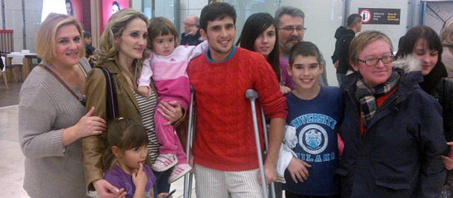 Alberto Aguilar a su llegada este miércoles al aeropuerto de Barajas. @AAguilarPrensa