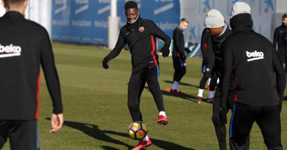 Dembelé vuelve a los entrenamientos (@FCBarcelona_es)