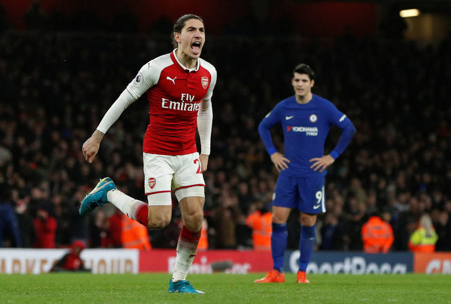 Bellerín celebra el segundo gol del Arsenal (Reuters)