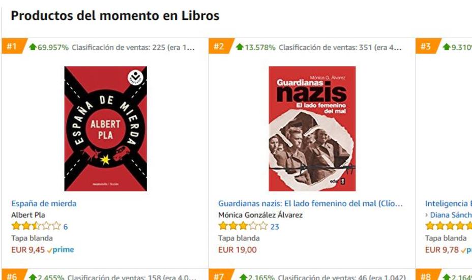 España de mierda, número uno en ventas en Amazon