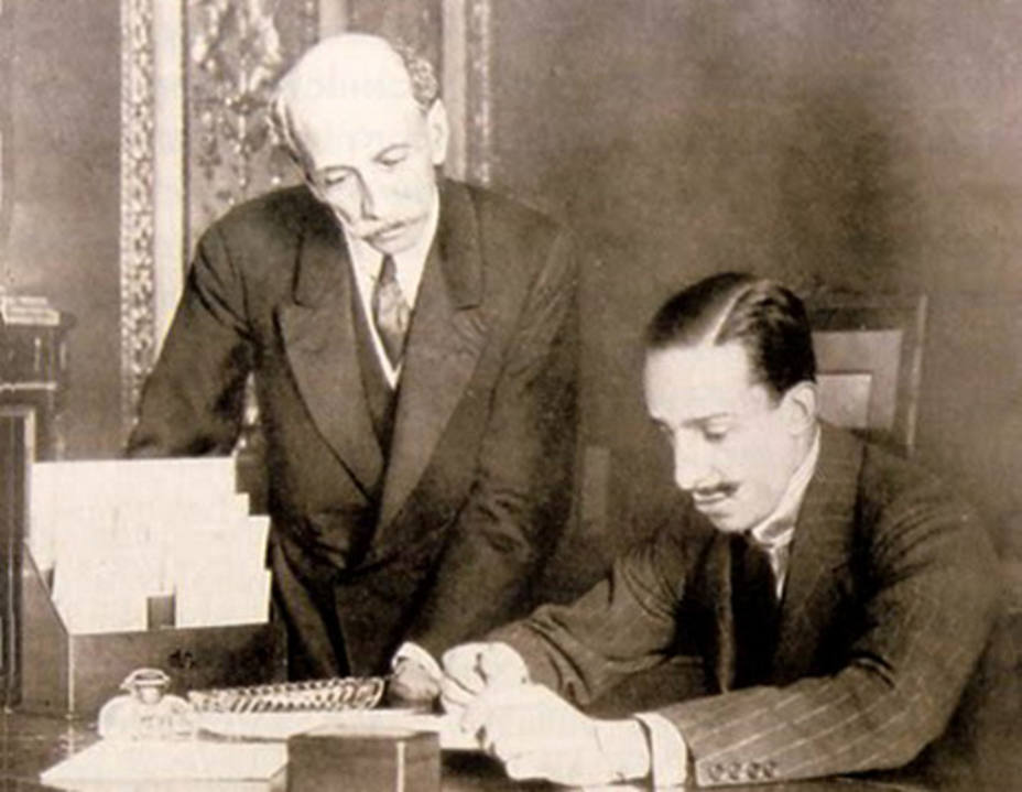 El Presidente Eduardo Dato con el Rey Alfonso XIII