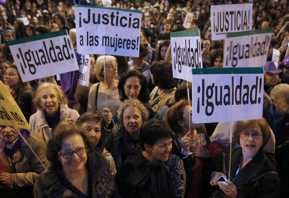 Manifestación en Madrid con motivo del Día Internacional de la Mujer