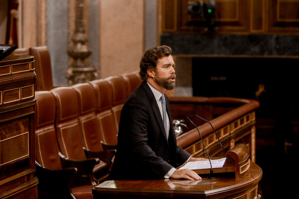 El portavoz de Vox en el Congreso de los Diputados, IvÃ¡n Espinosa de los Monteros,durante su intervenciÃ³n en el primer pleno ordinario en el Congreso de los Diputados desde el pasado mes de julio, en Madrid (EspaÃ±a), a 10 de septiembre de 2019.