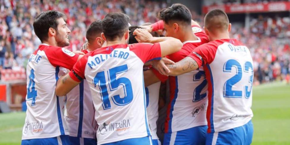 El Sporting golea a un desconocido Zaragoza; empate entre Girona y Alcorcón