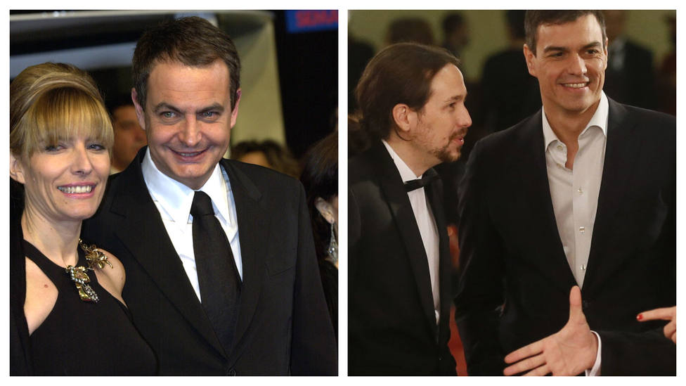 Sánchez coge el relevo de Zapatero: las presencias y ausencias de los políticos en las galas de los Goya
