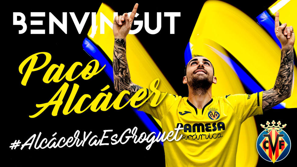 El Villarreal anuncia el fichaje de Paco Alcácer (@VillarrealCF)