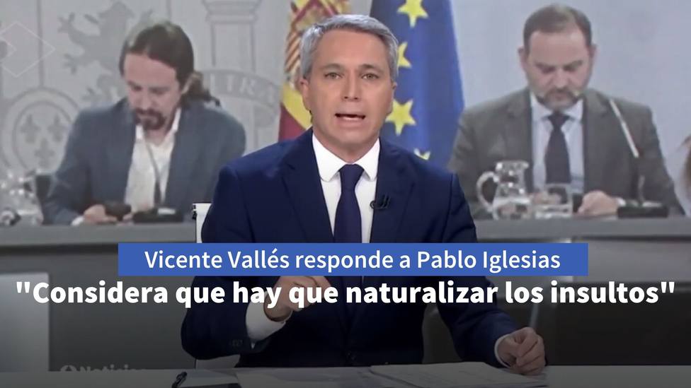 Vicente Vallés responde a Pablo Iglesias desenmascarándole: Considera que hay que naturalizar los insultos