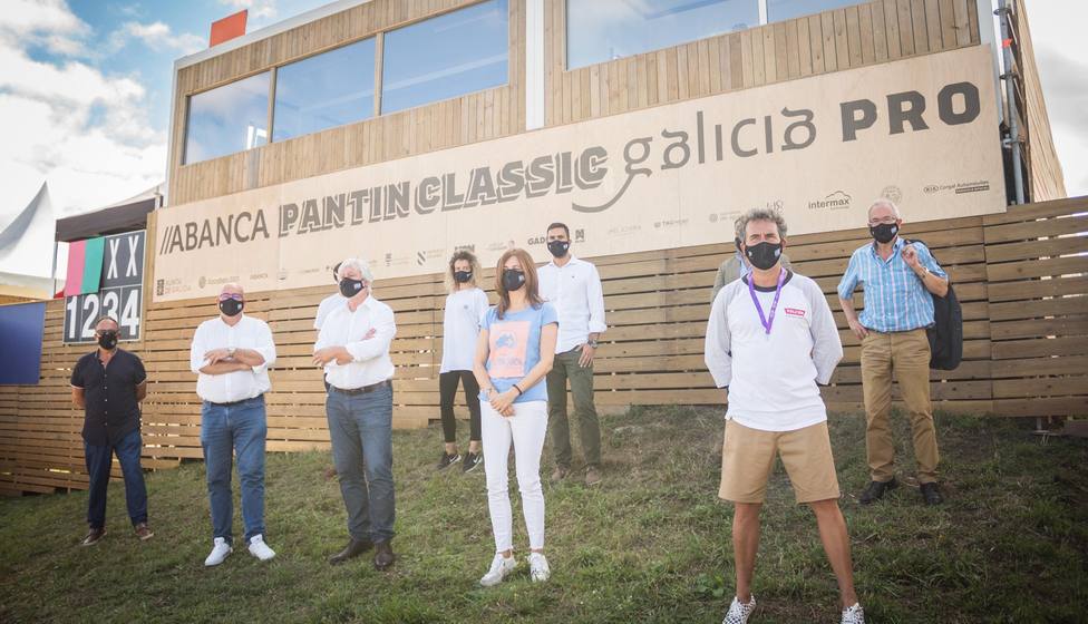 Participantes en la presentación del Abanca Pantín Classic Galicia Pro - FOTO: Cedida