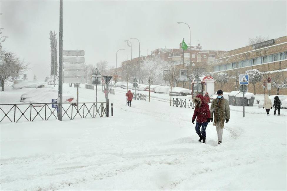 En la capital nevó 30 horas seguidas entre el viernes y el sábado