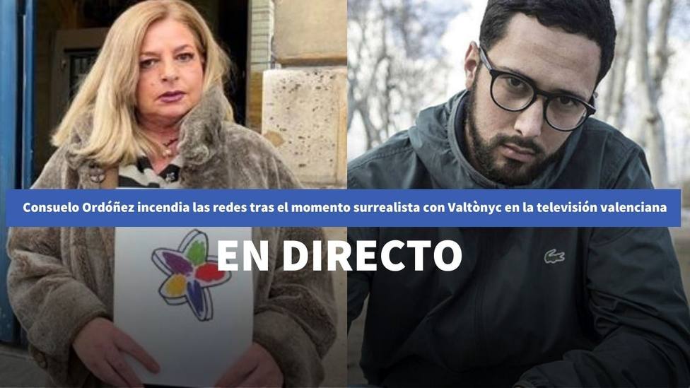 Consuelo Ordóñez incendia las redes tras el momento surrealista con Valtònyc en la televisión valenciana