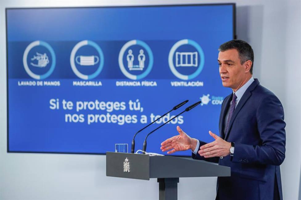 El presidente del Gobierno, Pedro Sánchez, en rueda de prensa tras la reunión del Consejo de Ministros