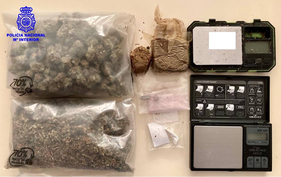 Sustancias incautadas en el operativo contra el tráfico de drogas- FOTO: Policía Nacional