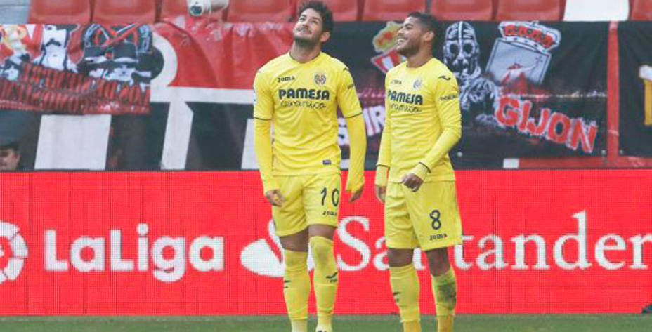 Alexandre Pato lideró la victoria del Villarreal en El Molinón. @LaLiga.